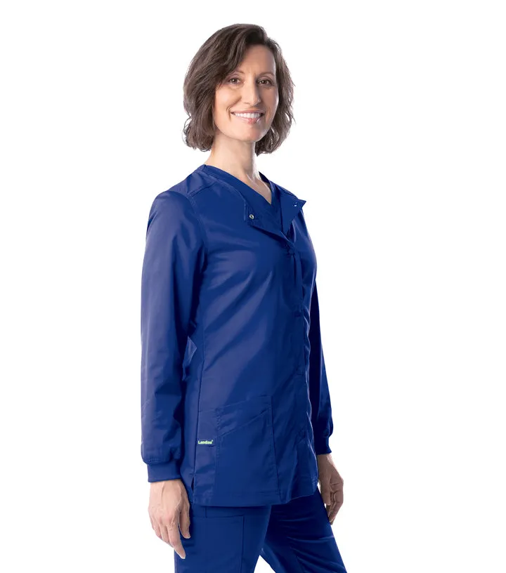 Landau Womens Crew Neck Warm Up Jacket