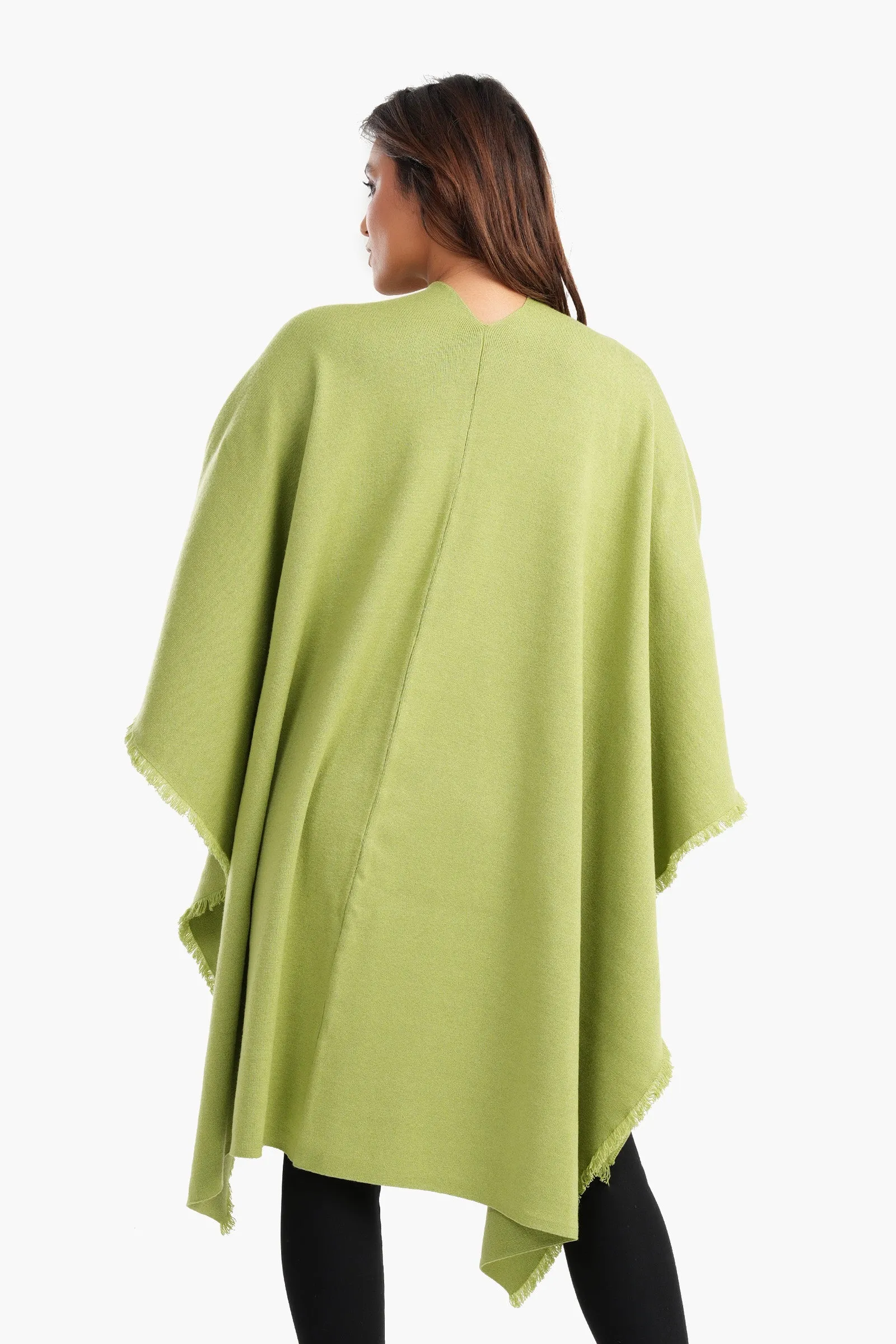 Loose Fit Solid Pattern Poncho