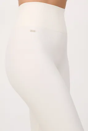 LUNA SCULPT seamless high-waisted rib legging - Marshmellow