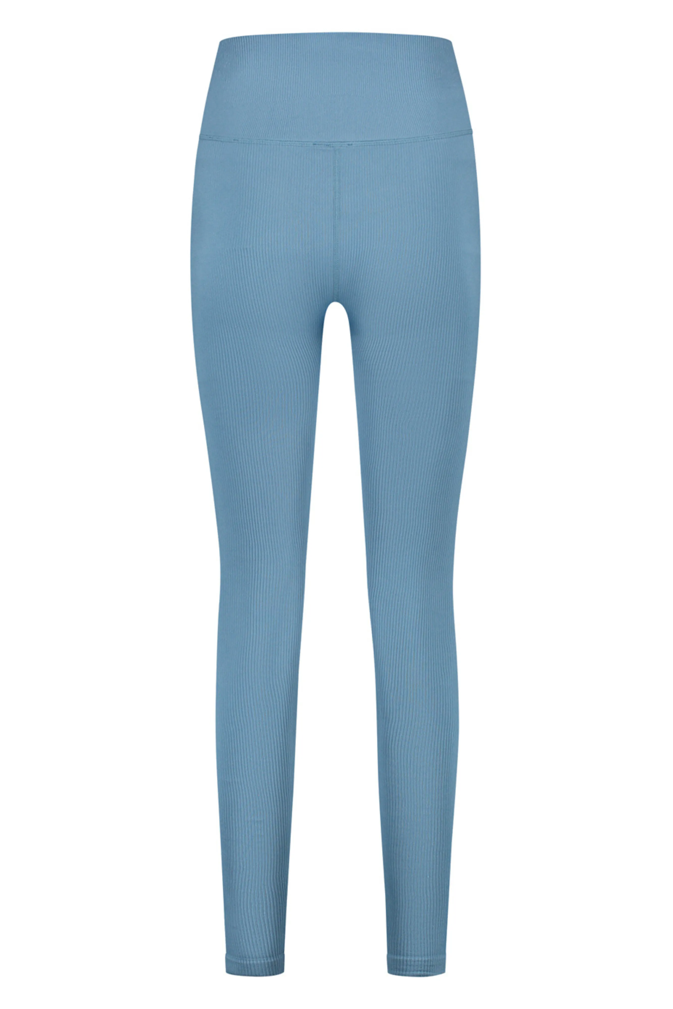 LUNA SCULPT seamless high-waisted rib legging - Spring Lake Blue