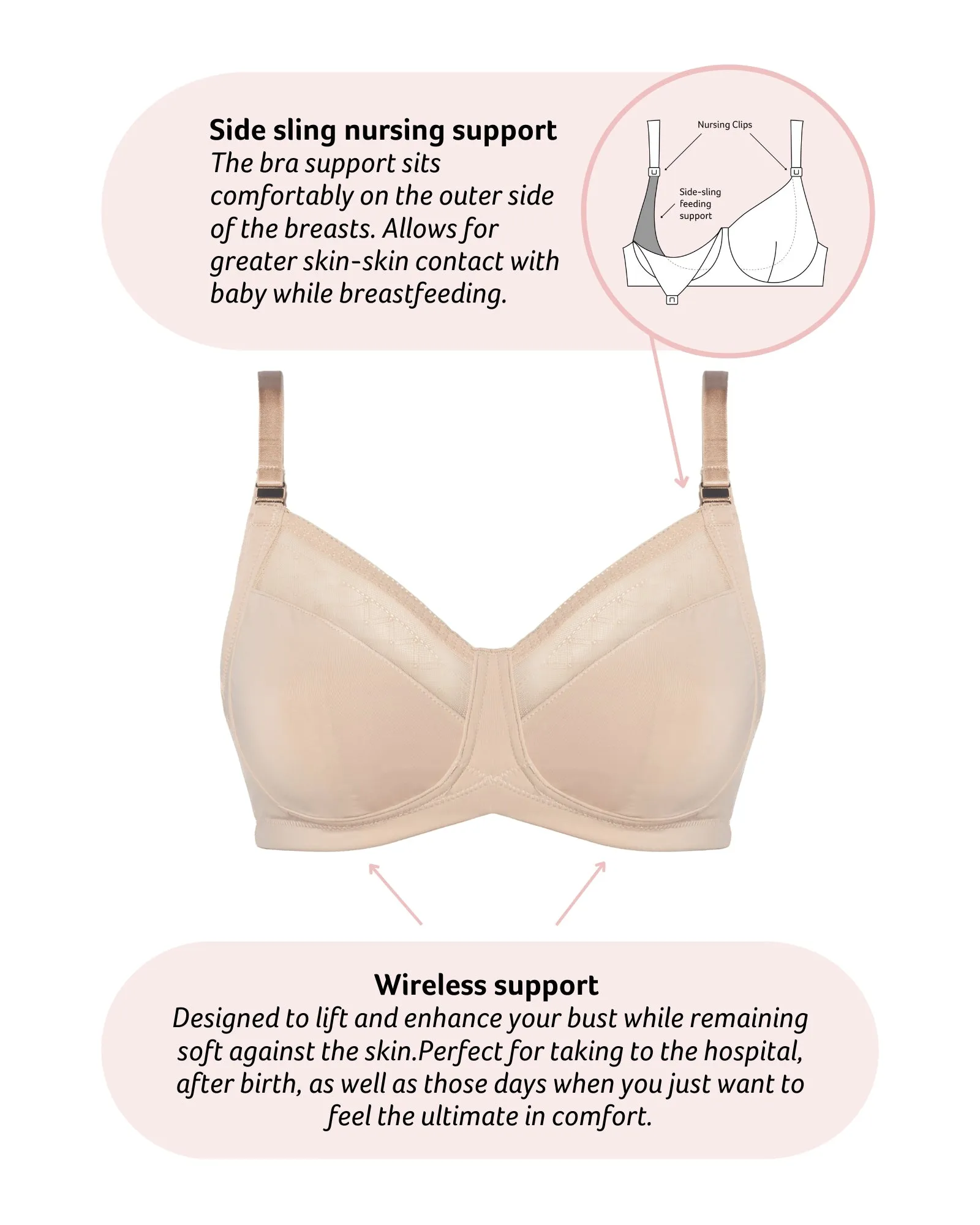 LUNAR ECLIPSE CASHMERE NURSING BRA - WIREFREE