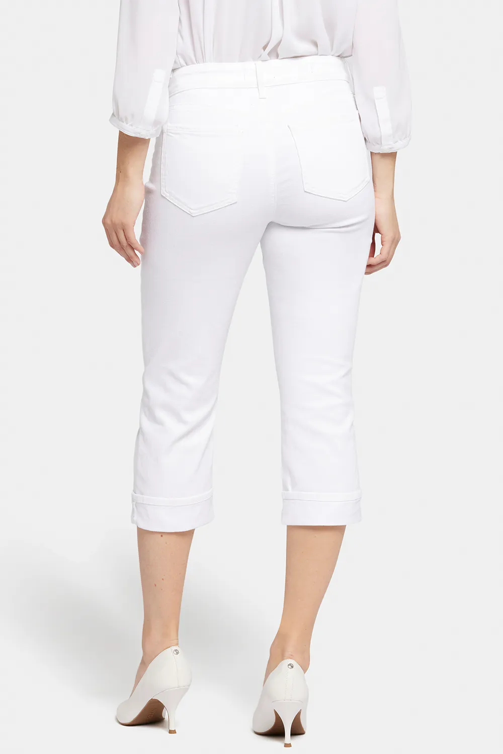 Marilyn Straight Crop Jeans In Petite - Optic White