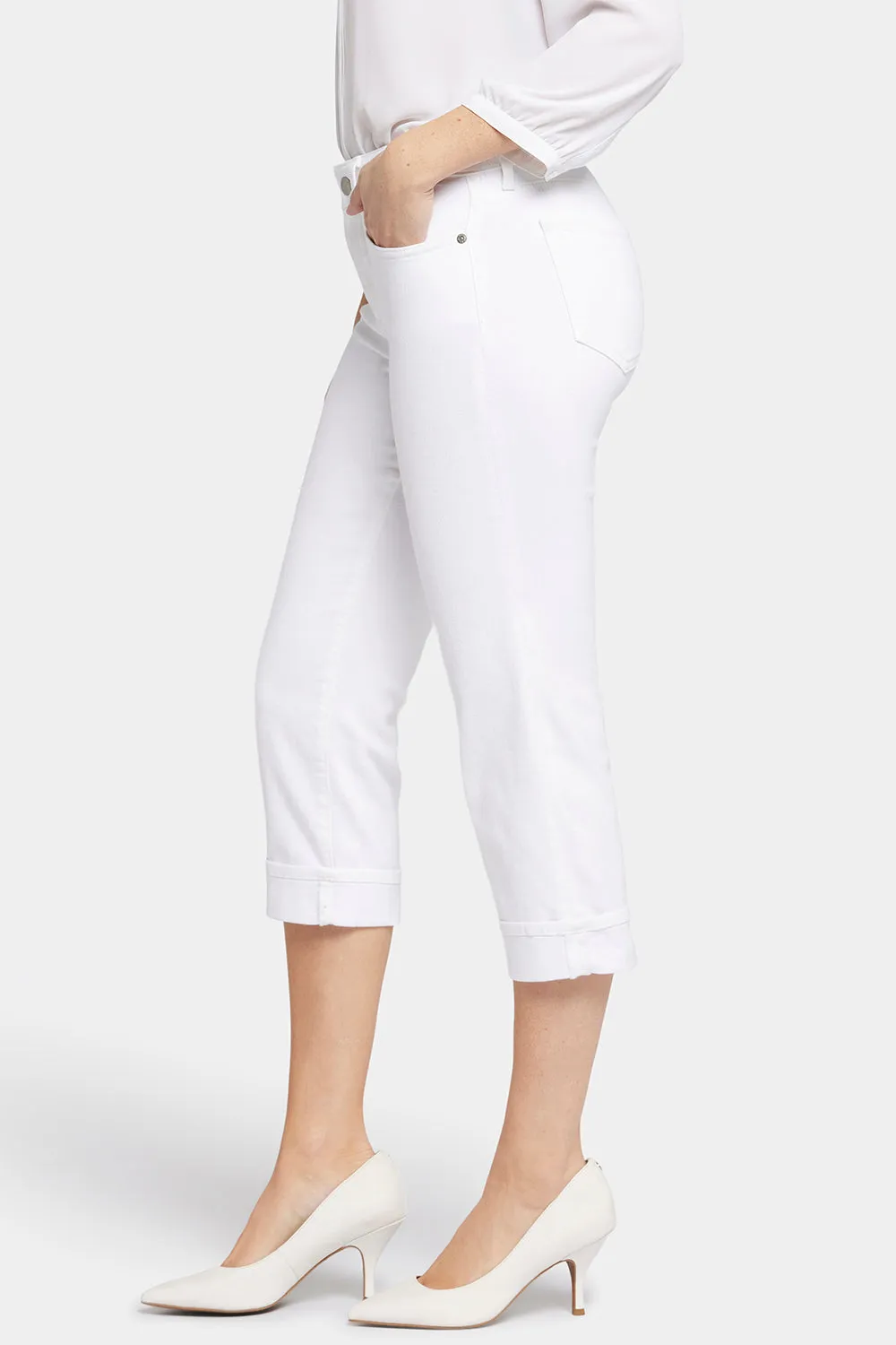 Marilyn Straight Crop Jeans - Optic White