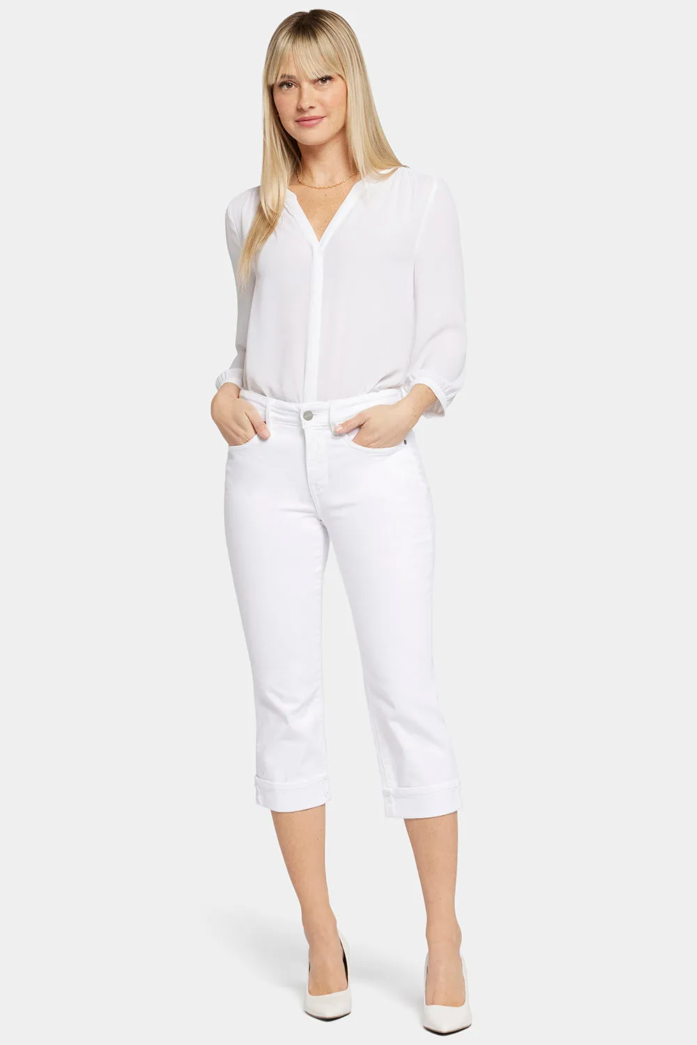 Marilyn Straight Crop Jeans - Optic White