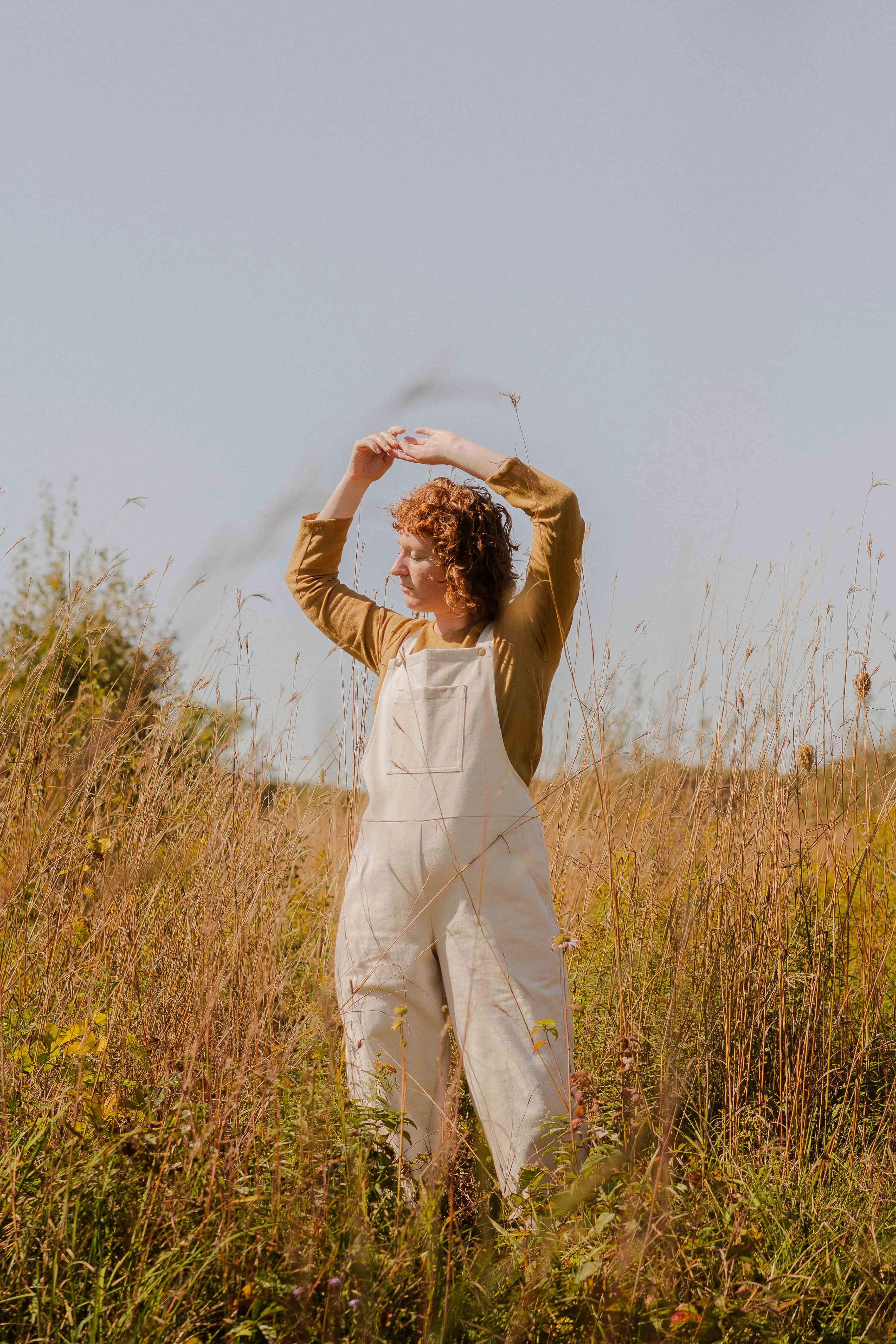 Market Overalls in Natural Denim