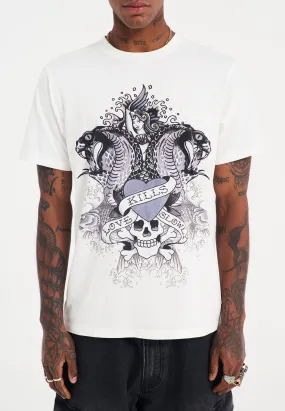 Mens Cobra Kills Slowly Tshirt - White