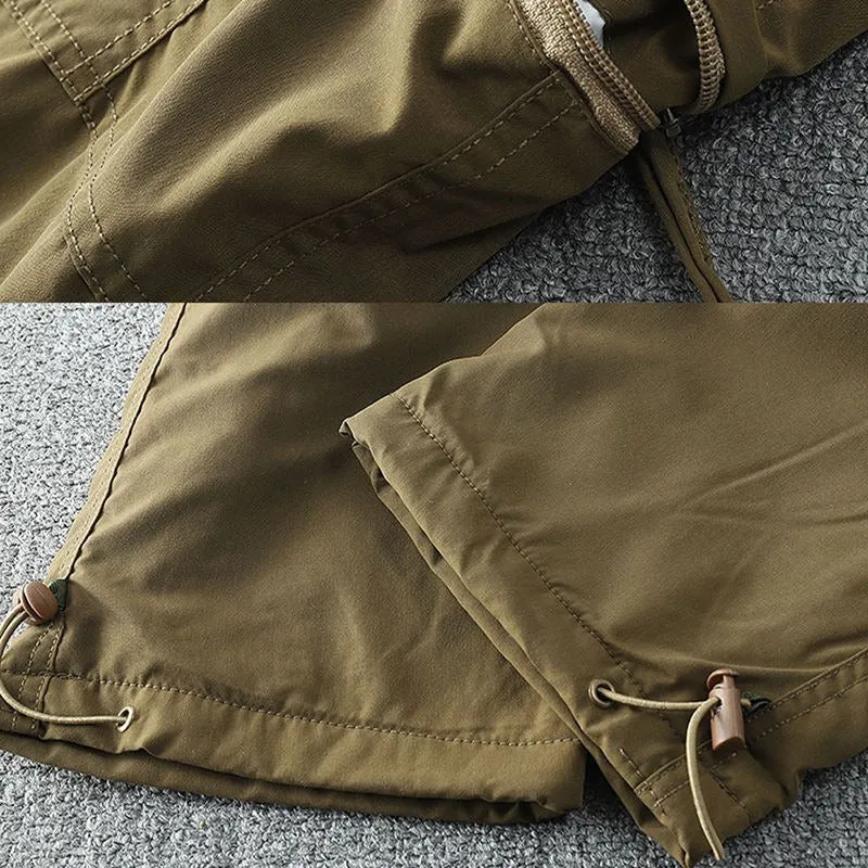 Men's Outdoor Pants Tactical Camping Breathable Fleece Trekking Cargo Trousers | 9019