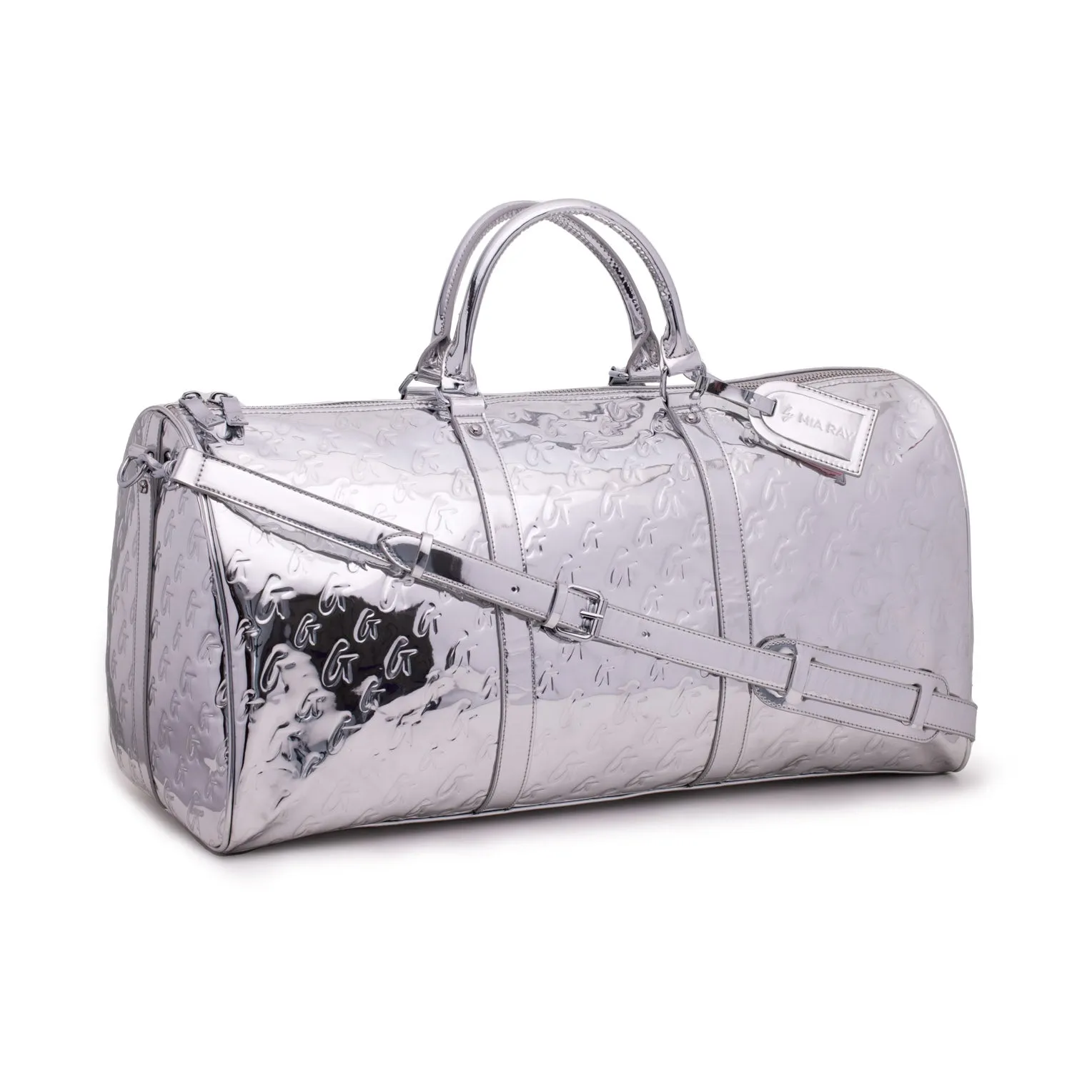 MONOGRAM DUFFLE BAG METALLIC SILVER