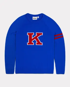 Navy Kansas Jayhawks Block K Sweater