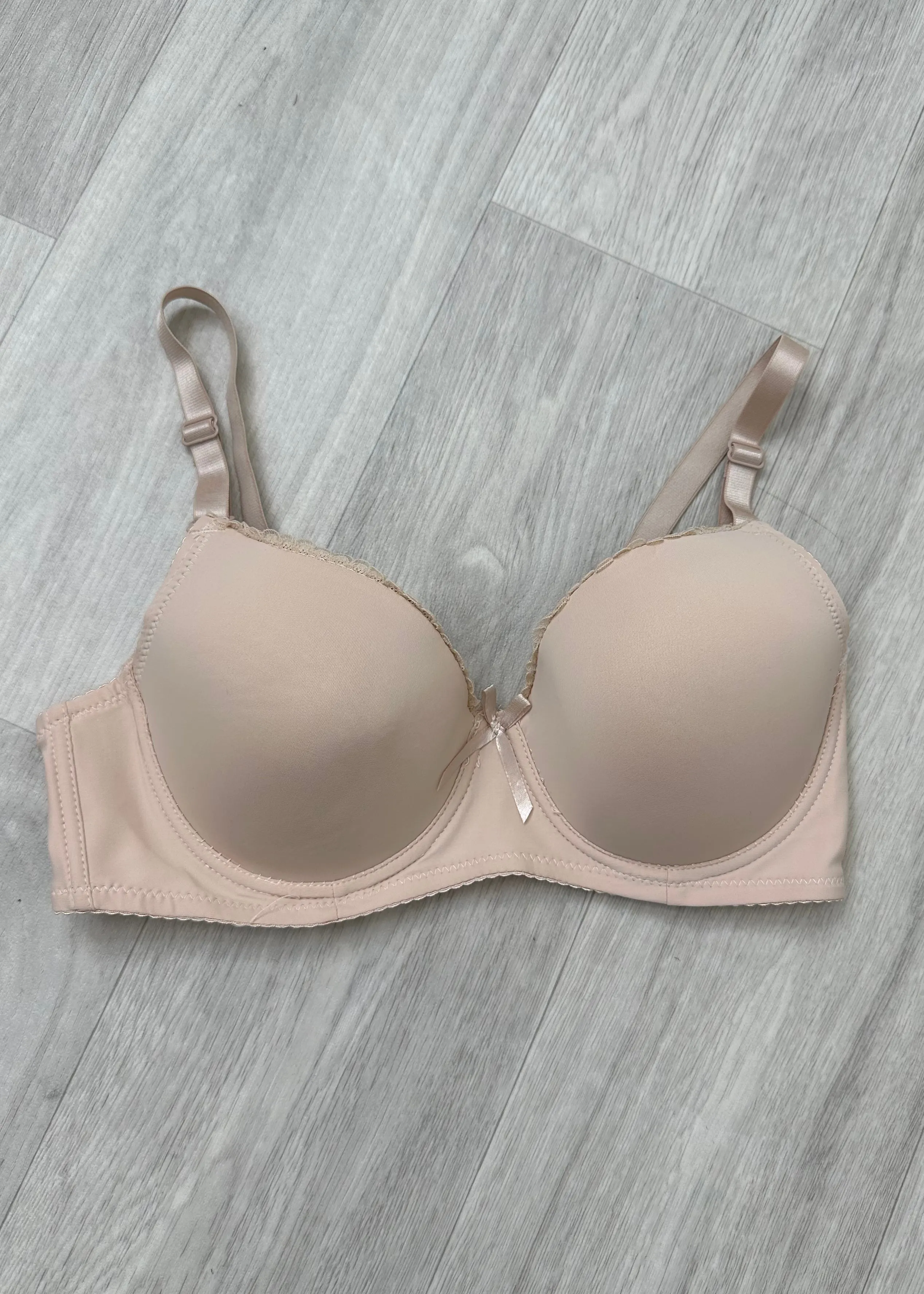 Netty Beige Lace Trim Bra