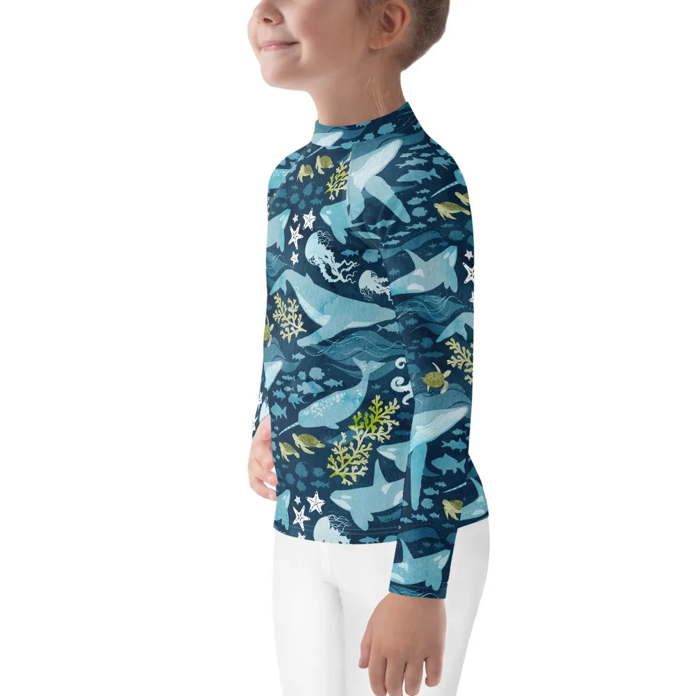 Ocean Life Kids Rash Guard (POD)