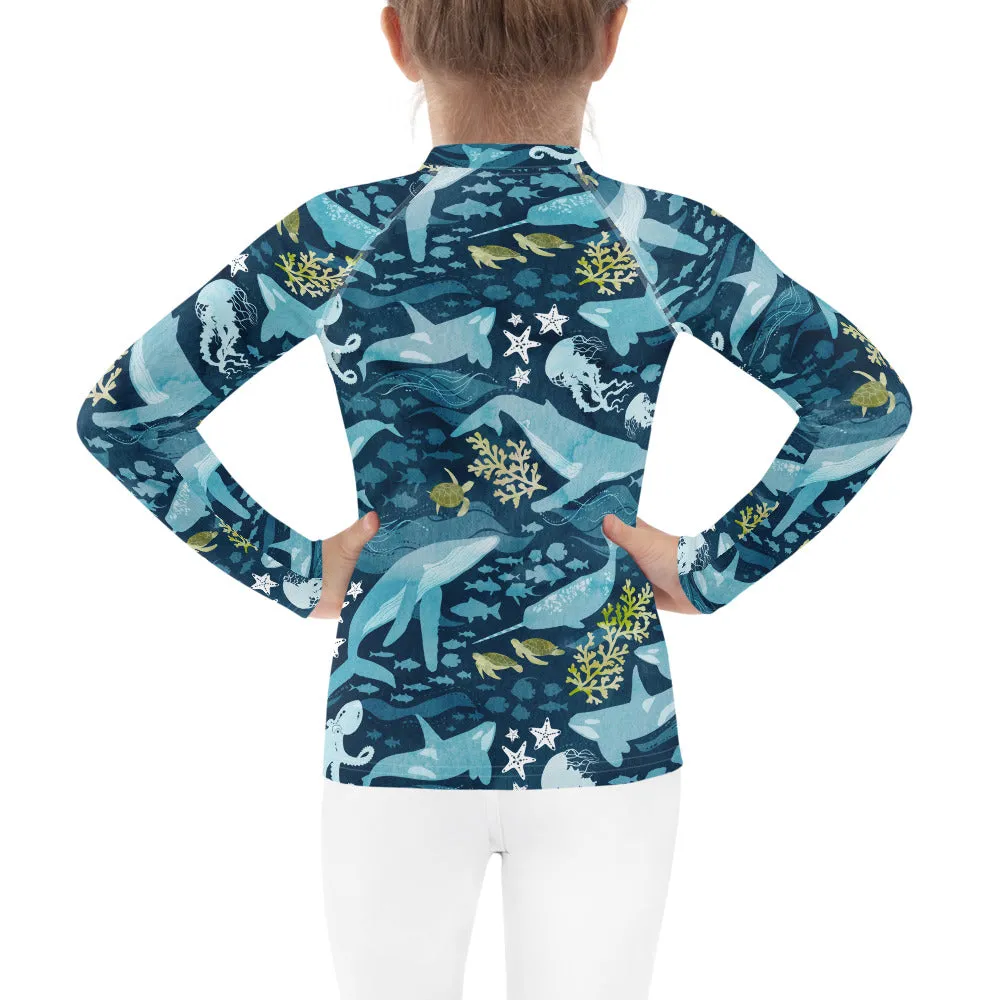 Ocean Life Kids Rash Guard (POD)