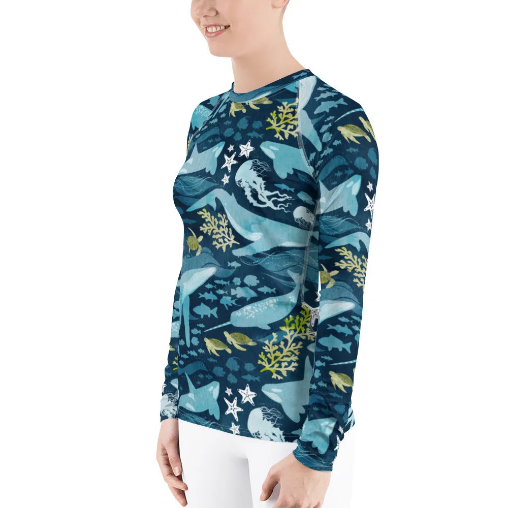 Ocean Life Rash Guard Top (POD)