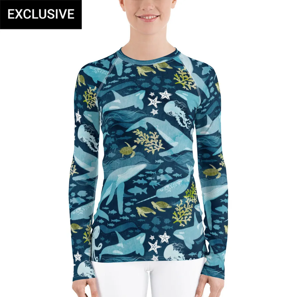 Ocean Life Rash Guard Top (POD)