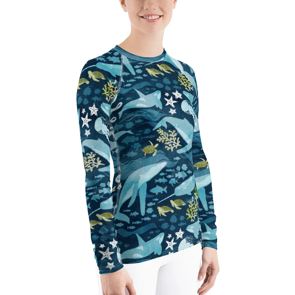 Ocean Life Rash Guard Top (POD)