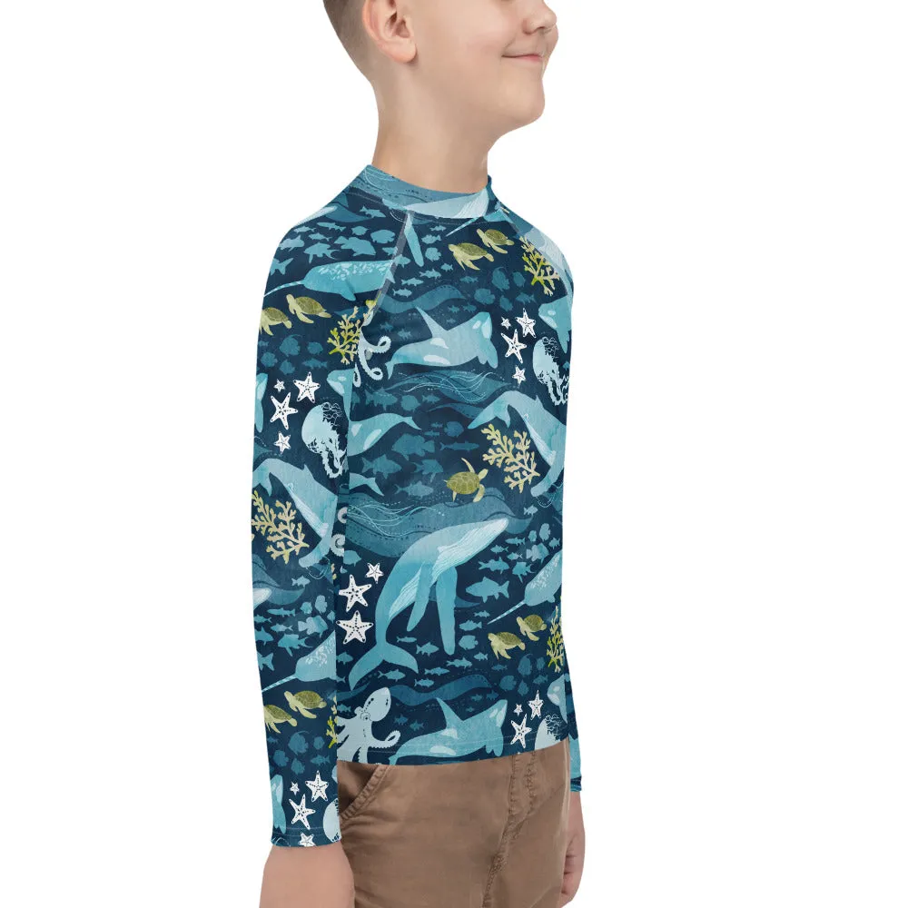 Ocean Life Youth Rash Guard (POD)