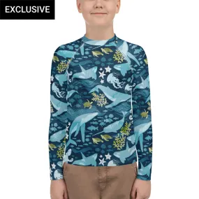 Ocean Life Youth Rash Guard (POD)