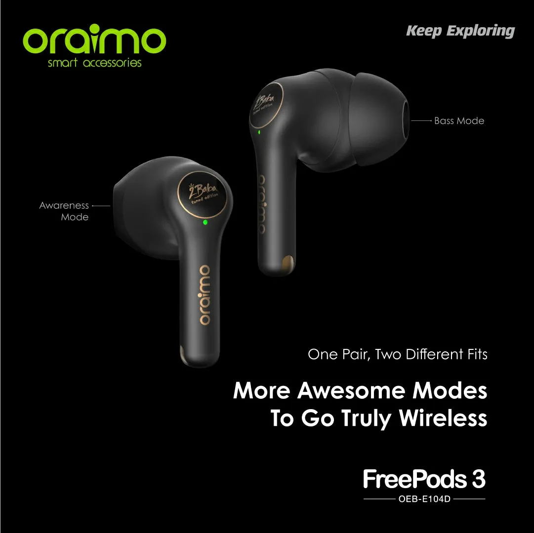 oraimo FreePods 3 TWS True Wireless Stereo Earbuds