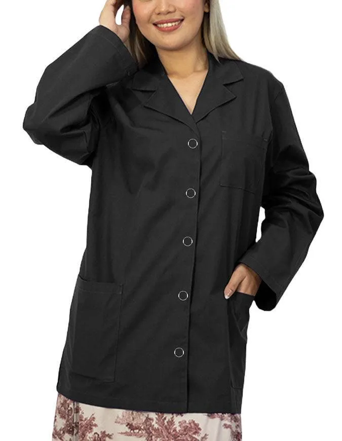 Panda Uniform Women's 32 Inch Snap Front Lab coat