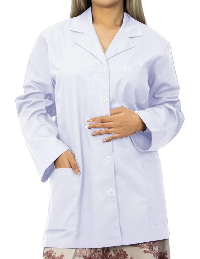 Panda Uniform Women's 32 Inch Snap Front Lab coat