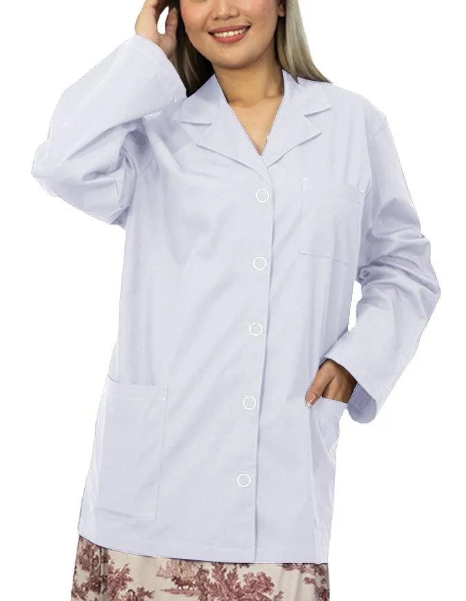 Panda Uniform Women's 32 Inch Snap Front Lab coat