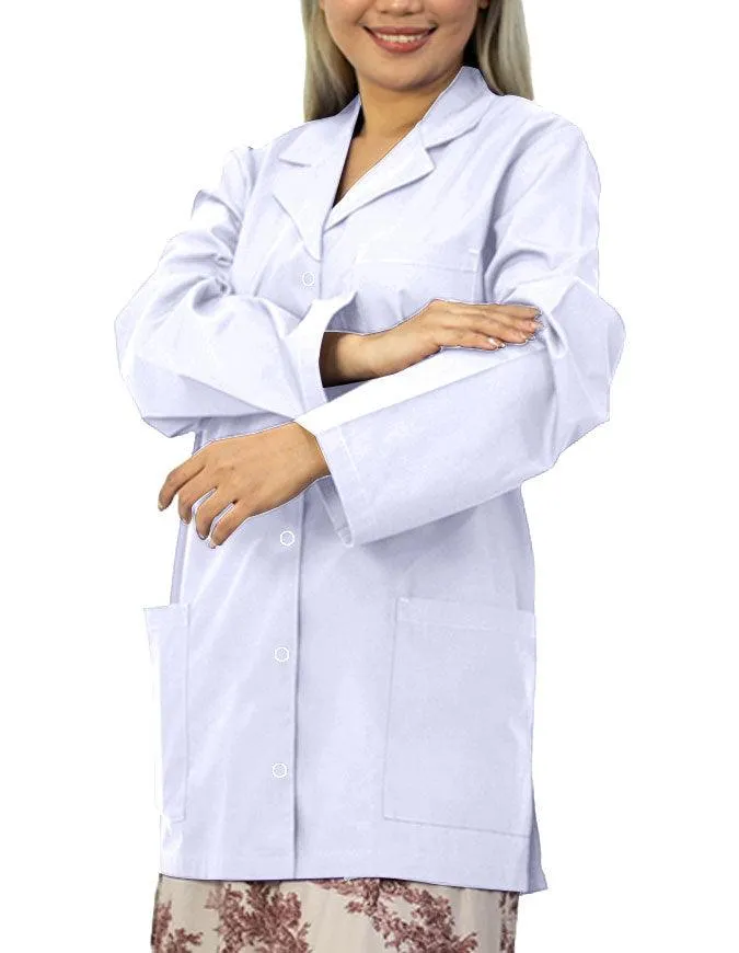 Panda Uniform Women's 32 Inch Snap Front Lab coat