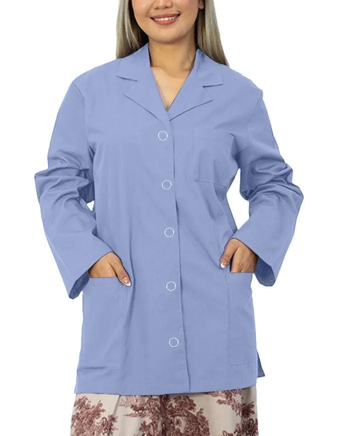 Panda Uniform Women's 32 Inch Snap Front Lab coat