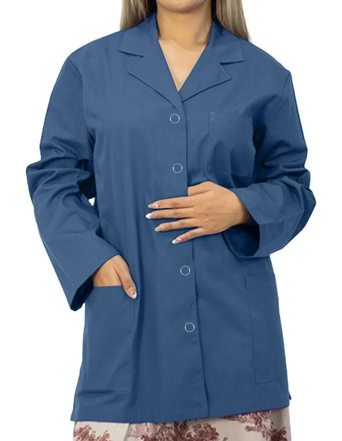 Panda Uniform Women's 32 Inch Snap Front Lab coat