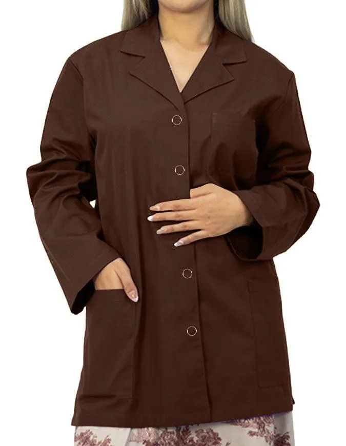 Panda Uniform Women's 32 Inch Snap Front Lab coat