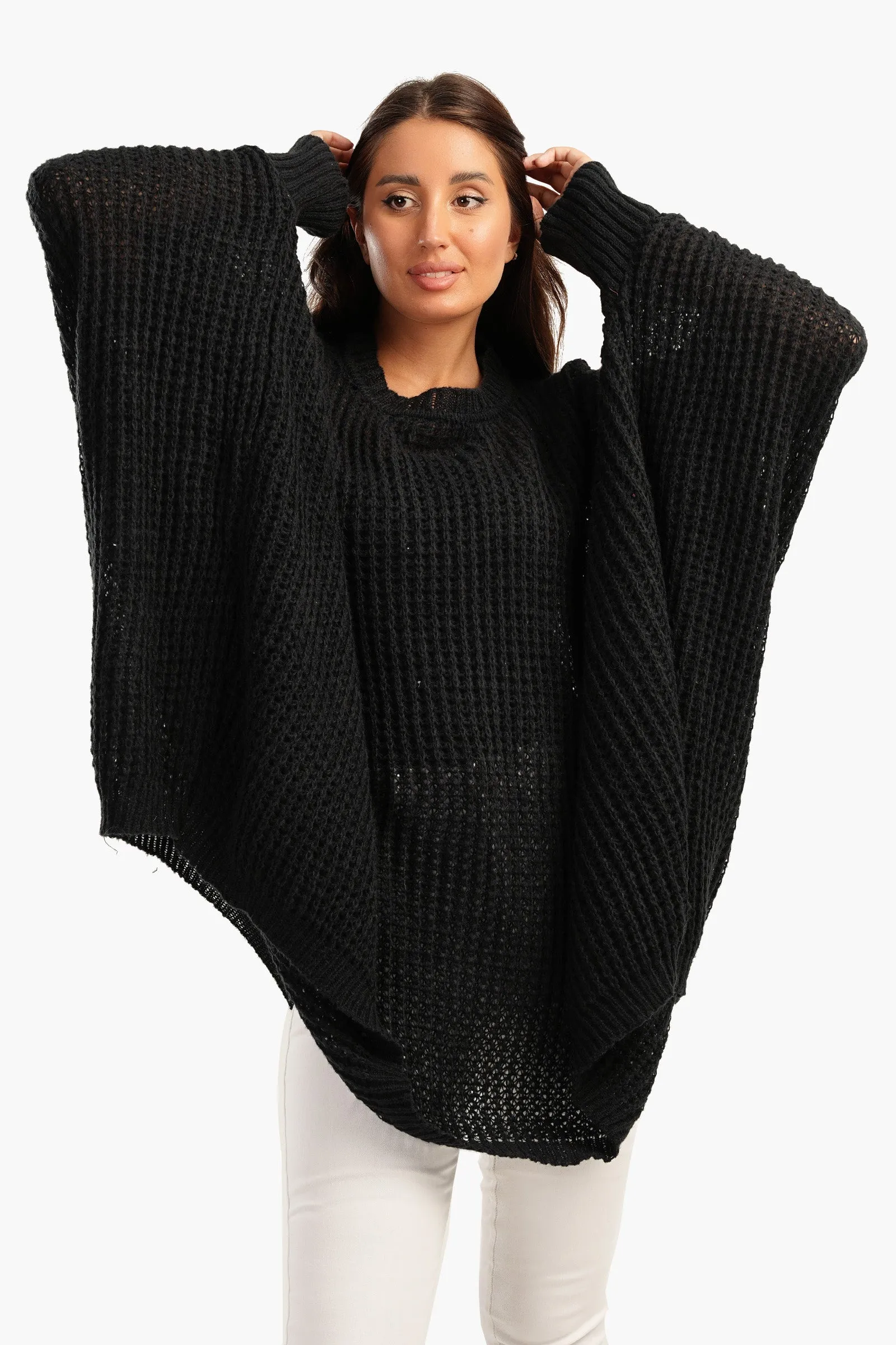 Poncho with Closed Cuffs