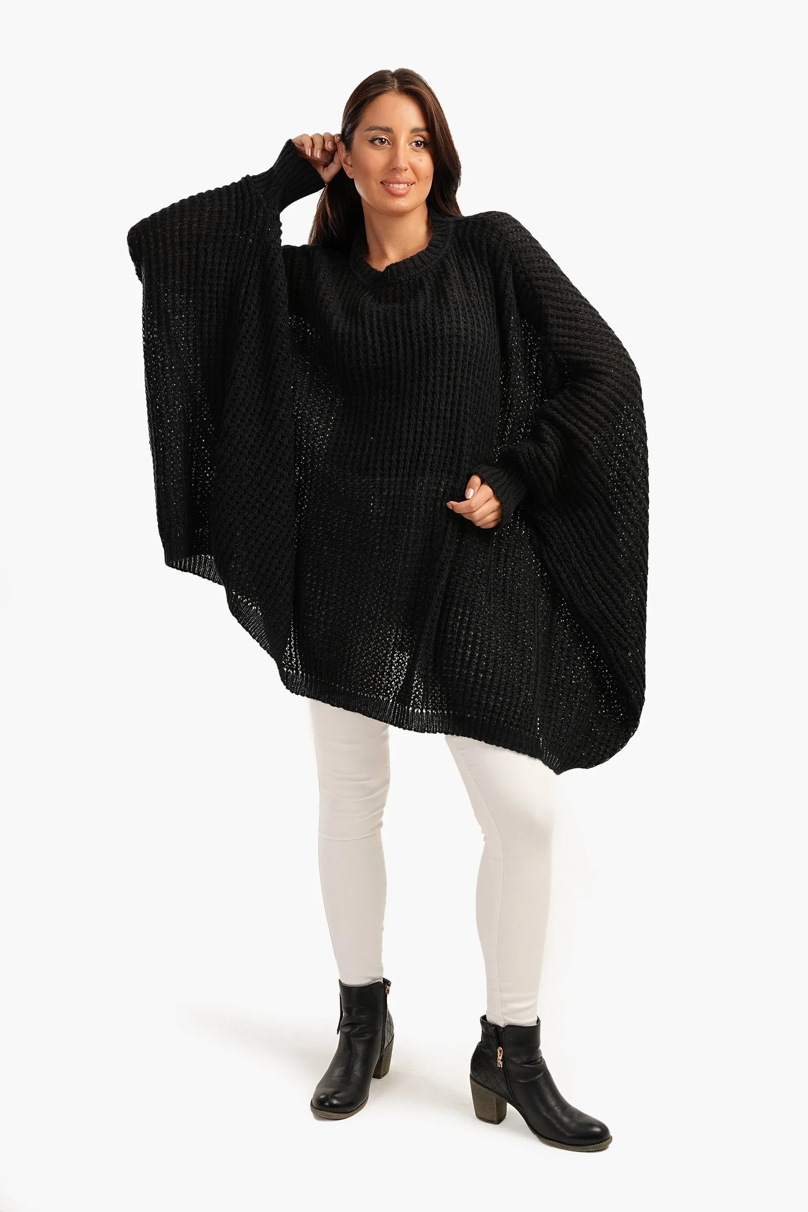 Poncho with Closed Cuffs