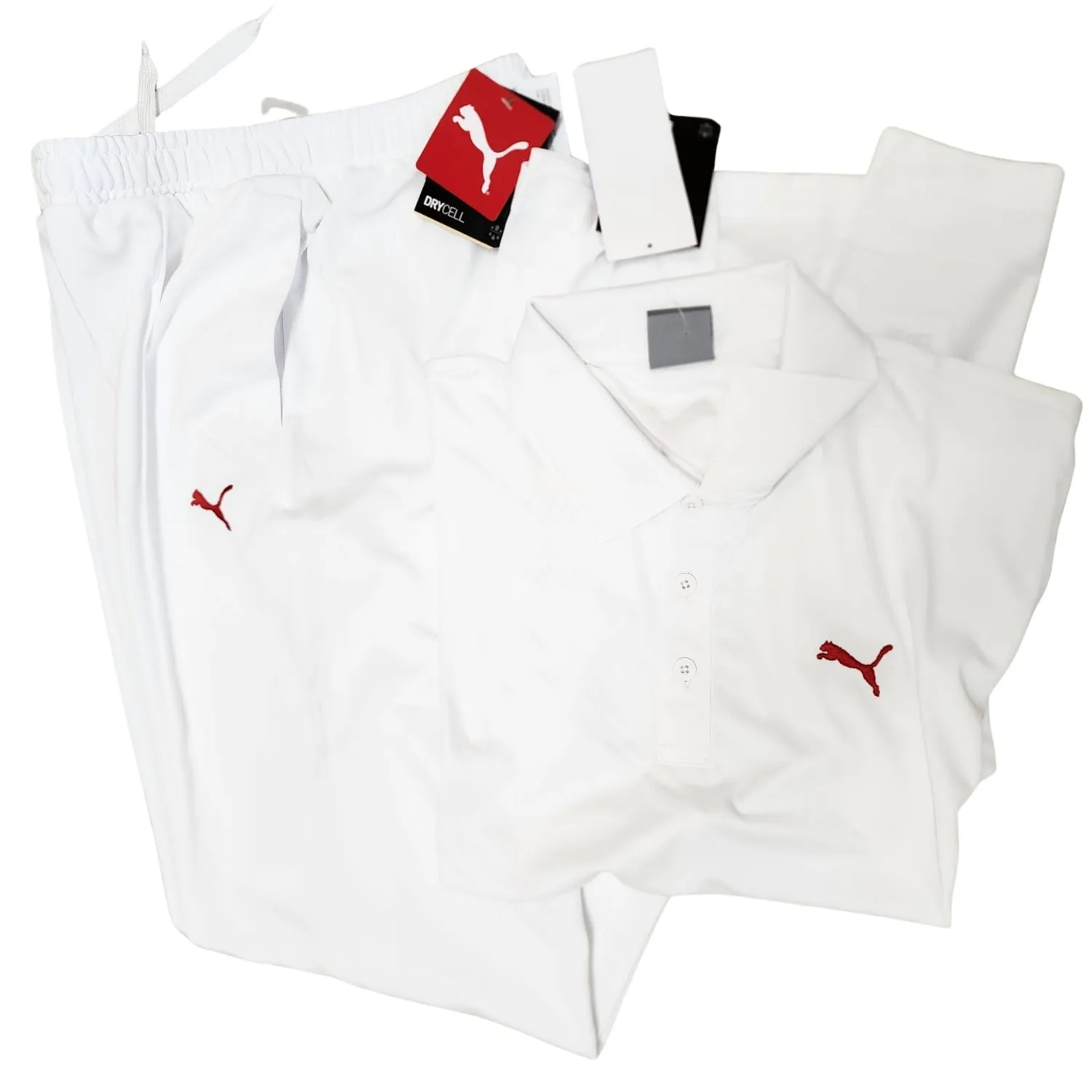 Puma Uniform, White Cricket Shirt Trouser Set