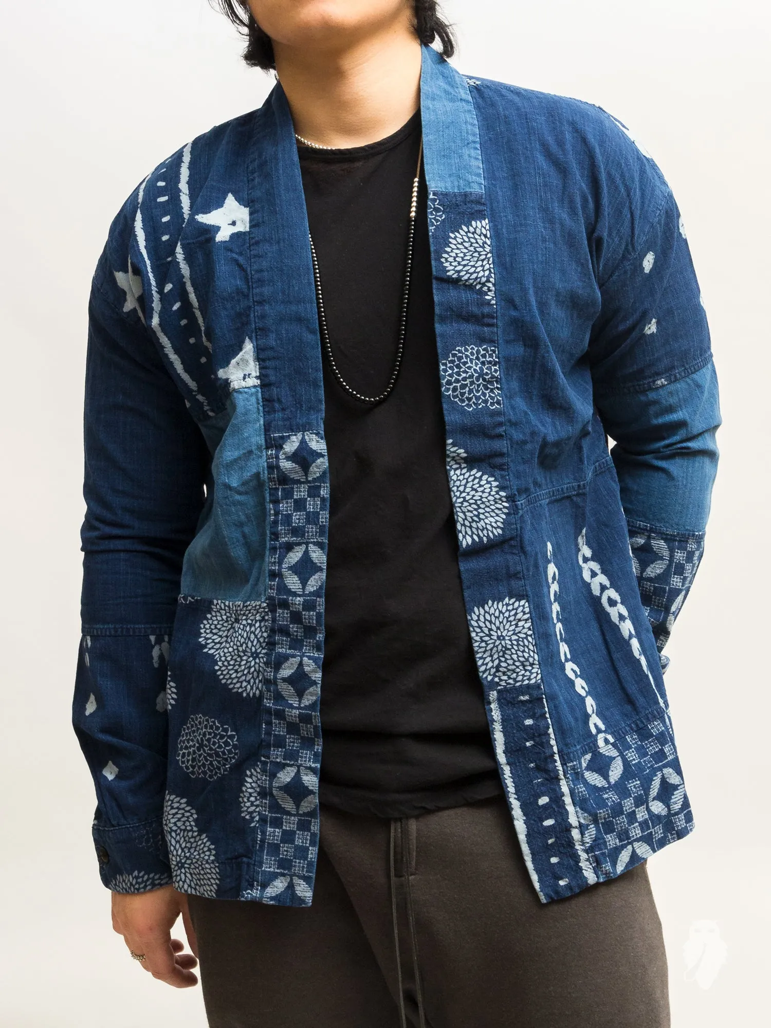 "Arts & Crafts" Haori Shirt in Indigo