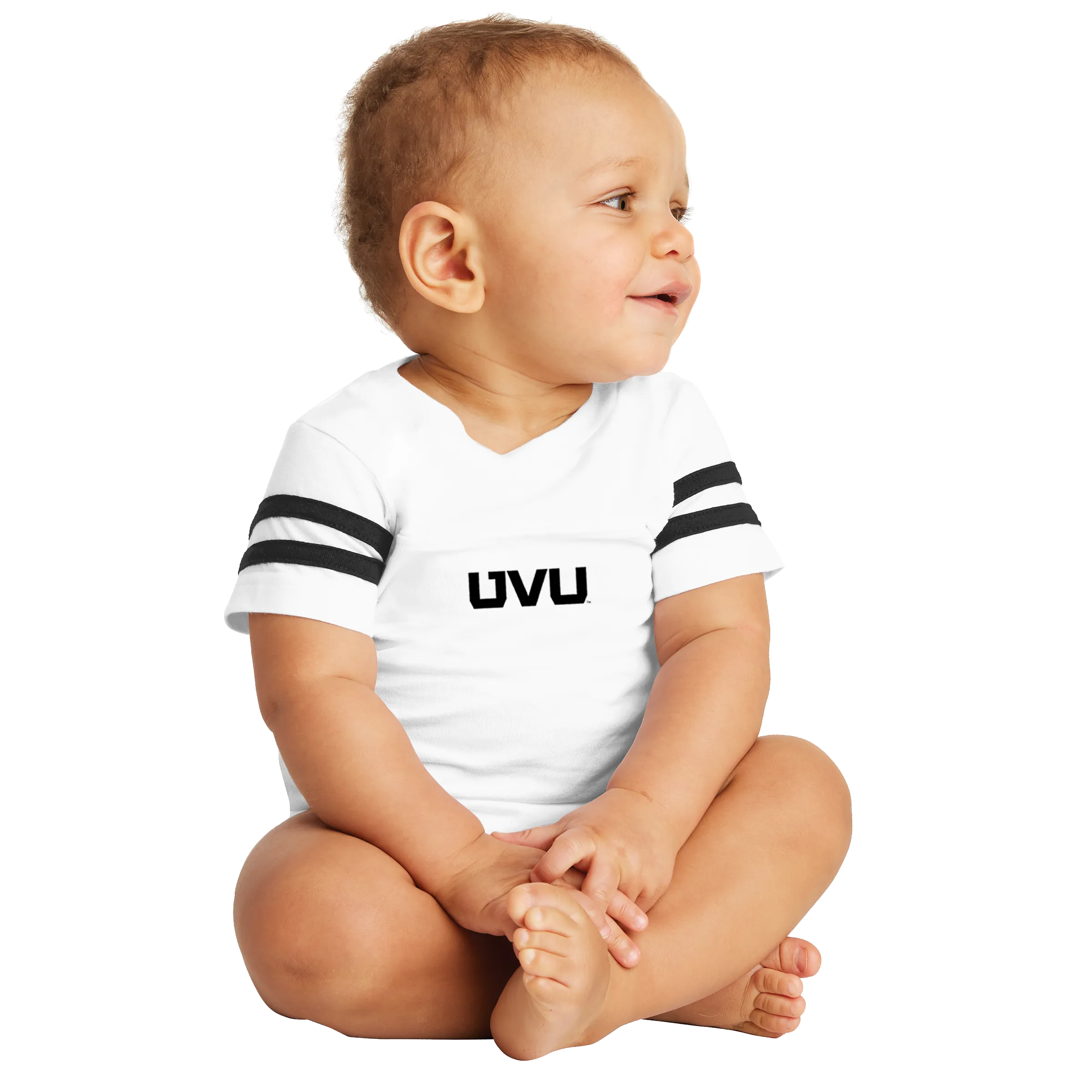 Rabbit Skins Infant Football Fine Jersey Bodysuit- UVU Mono