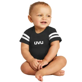 Rabbit Skins Infant Football Fine Jersey Bodysuit- UVU Mono