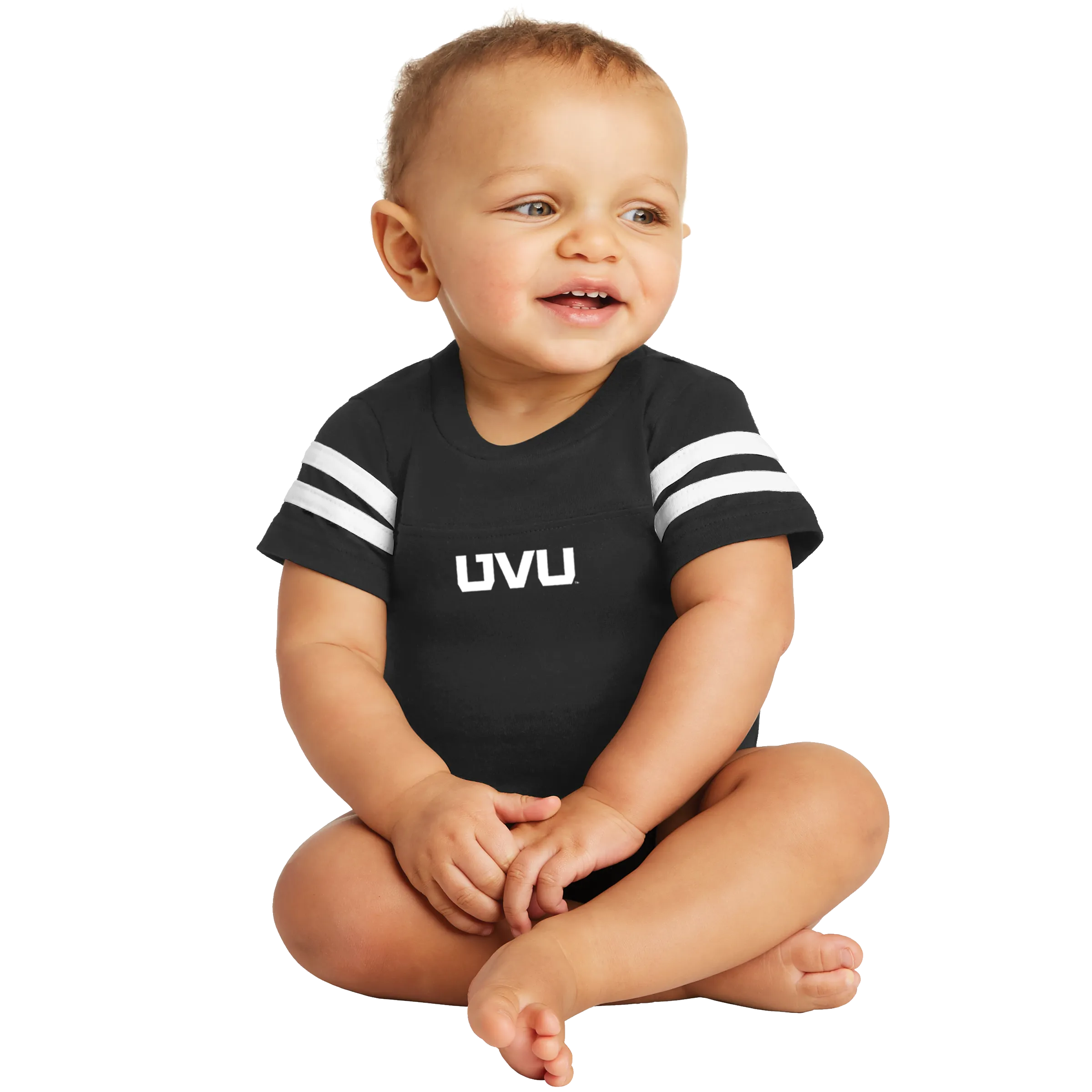 Rabbit Skins Infant Football Fine Jersey Bodysuit- UVU Mono