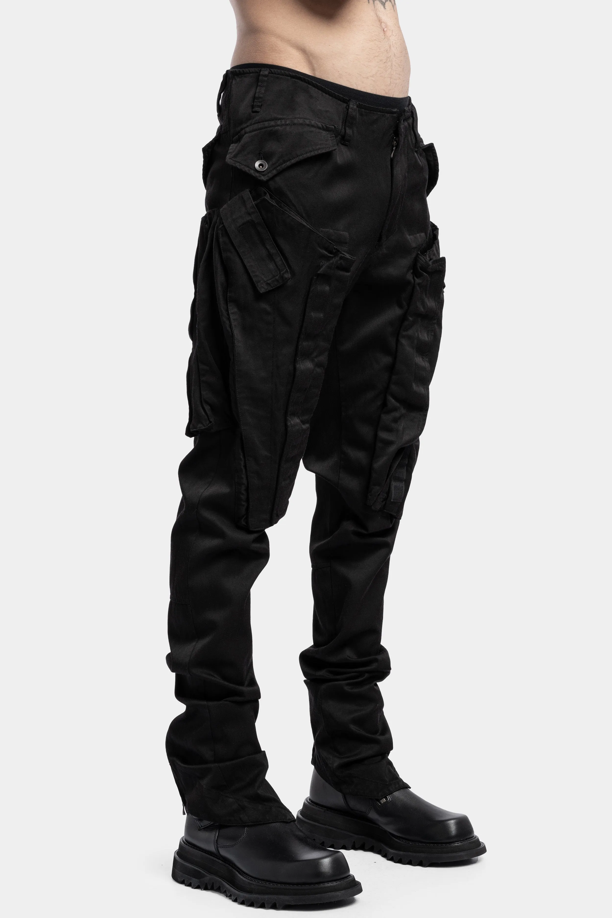 Rayon & cotton cargo trousers