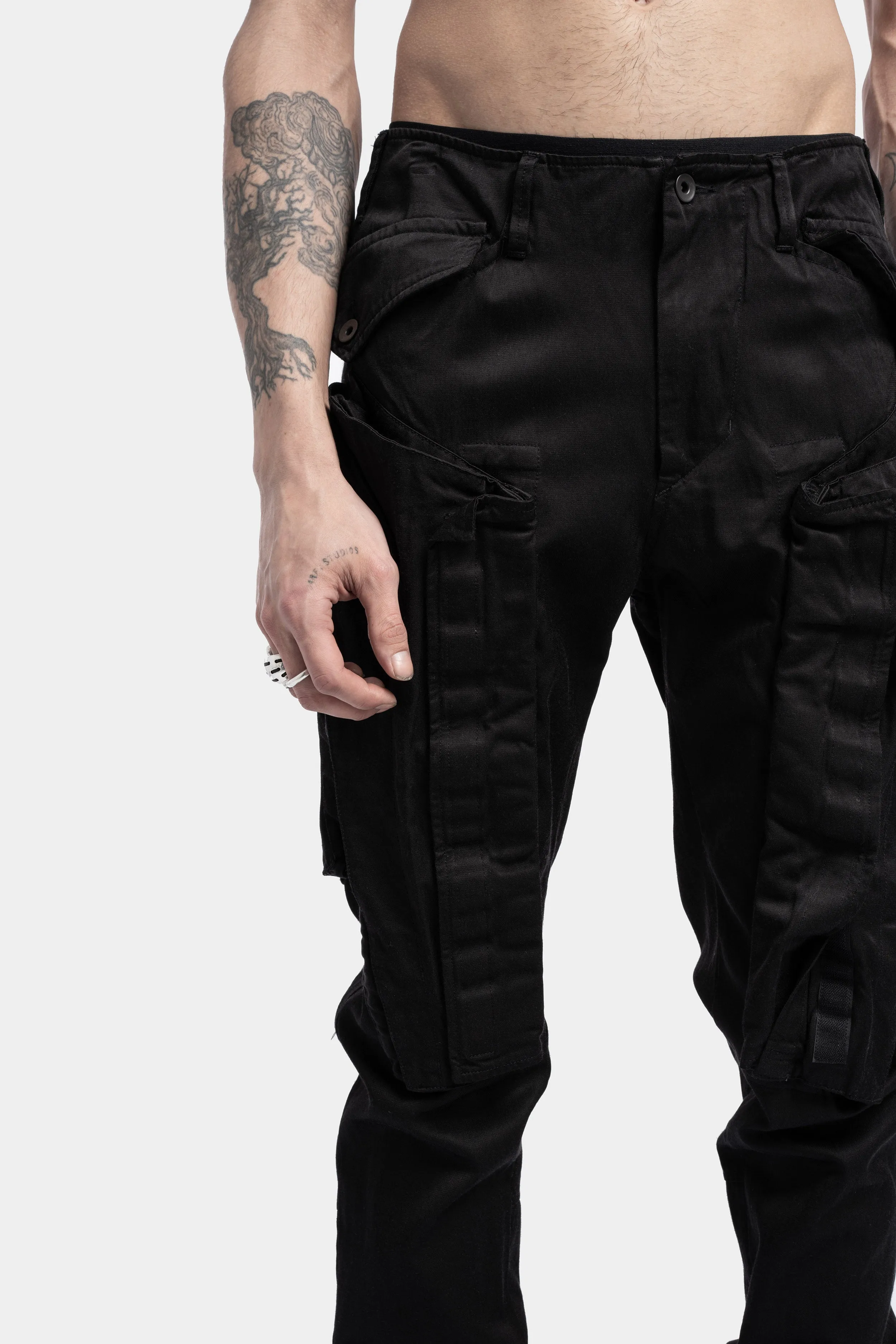 Rayon & cotton cargo trousers