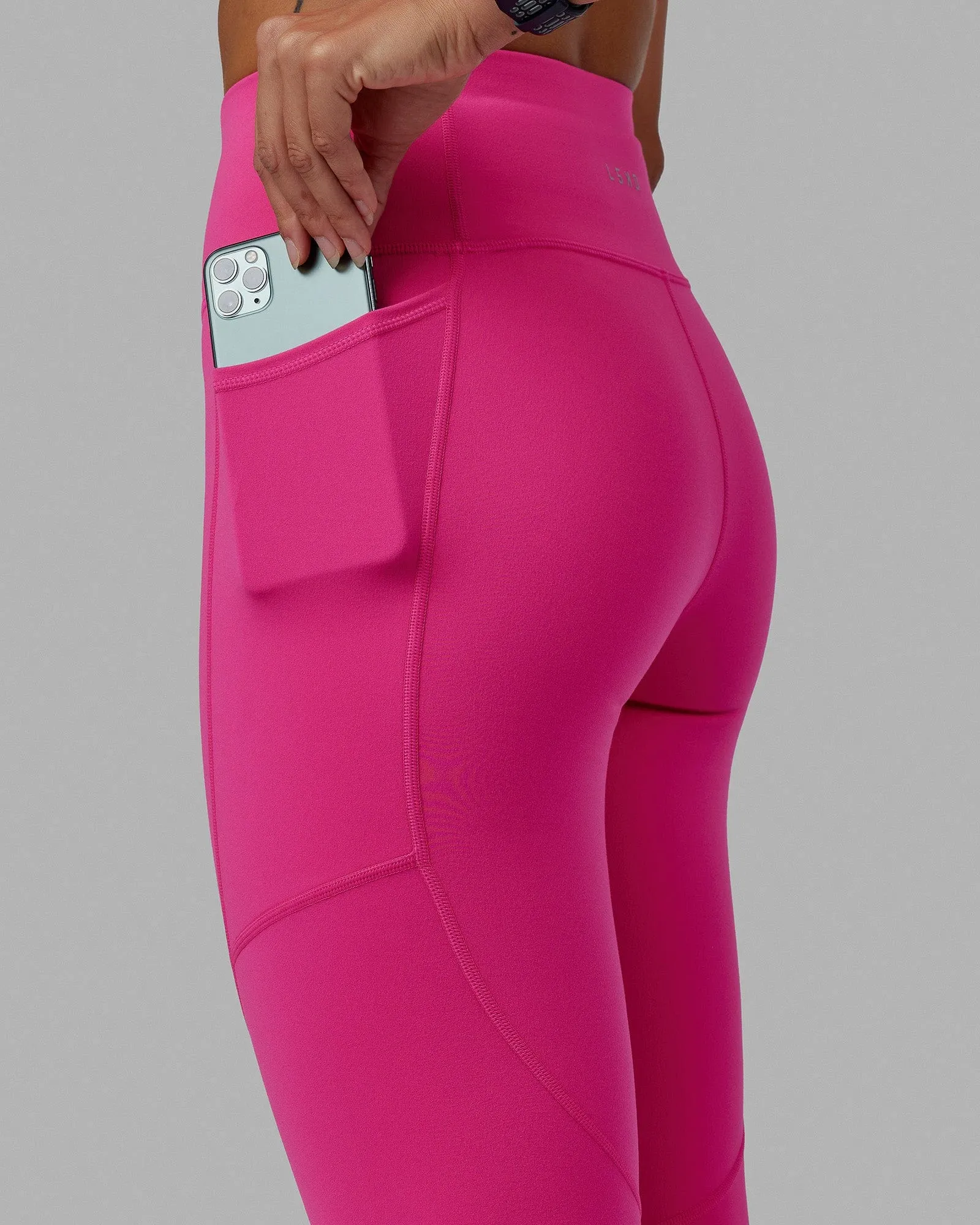 Rep 7/8 Length Leggings - Ultra Pink-White