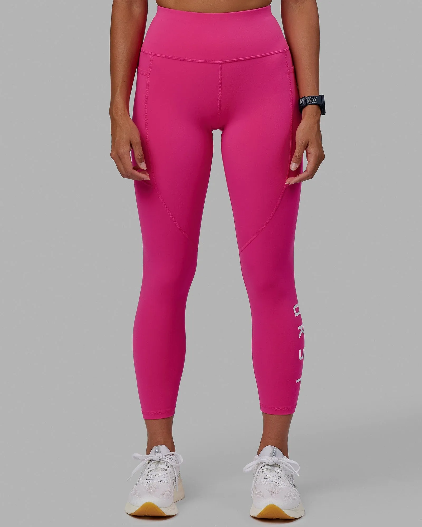 Rep 7/8 Length Leggings - Ultra Pink-White