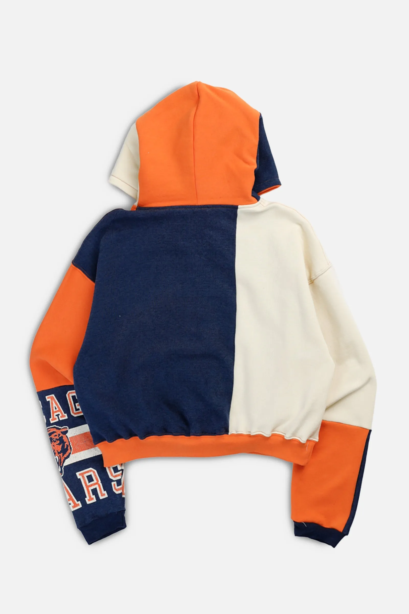 Rework Chicago Bears NFL Crop Zip Hoodie - XS