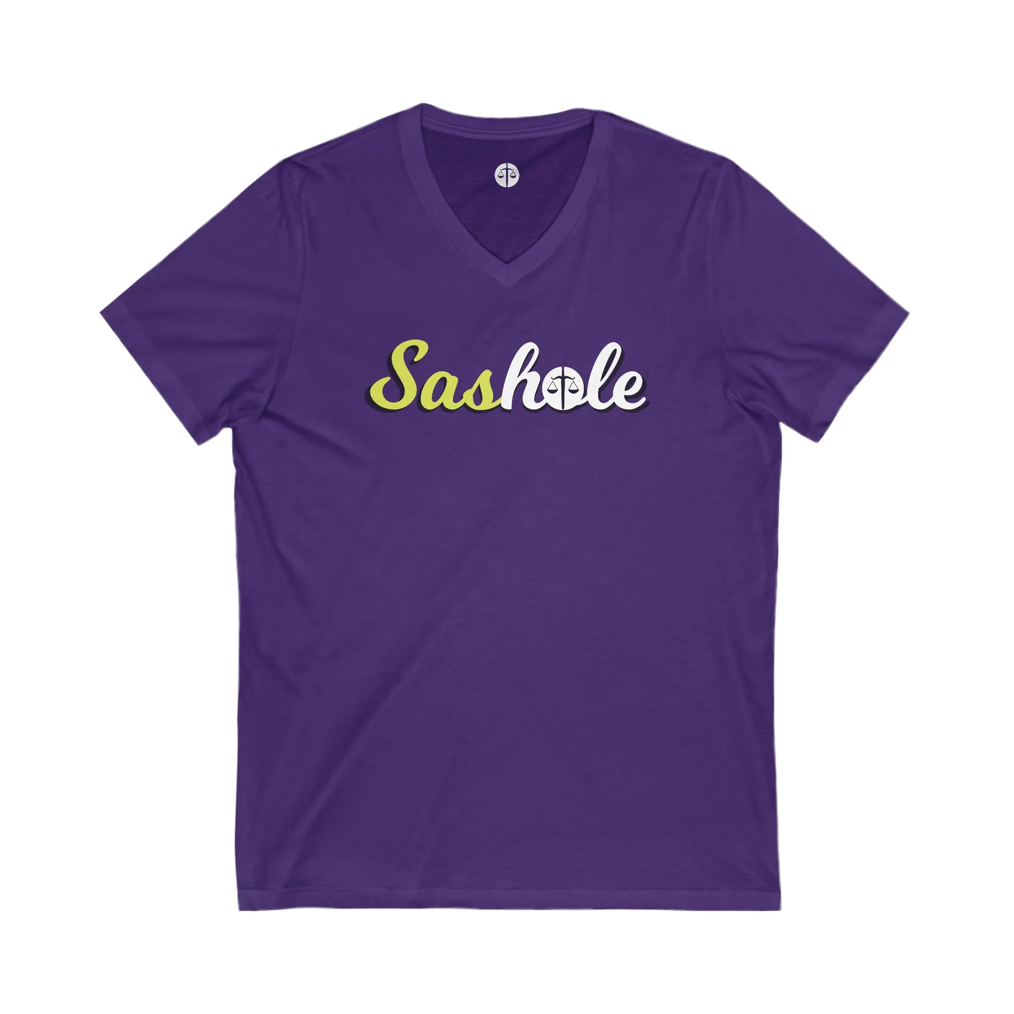 Sashole Unisex Jersey Short Sleeve V-Neck Tee