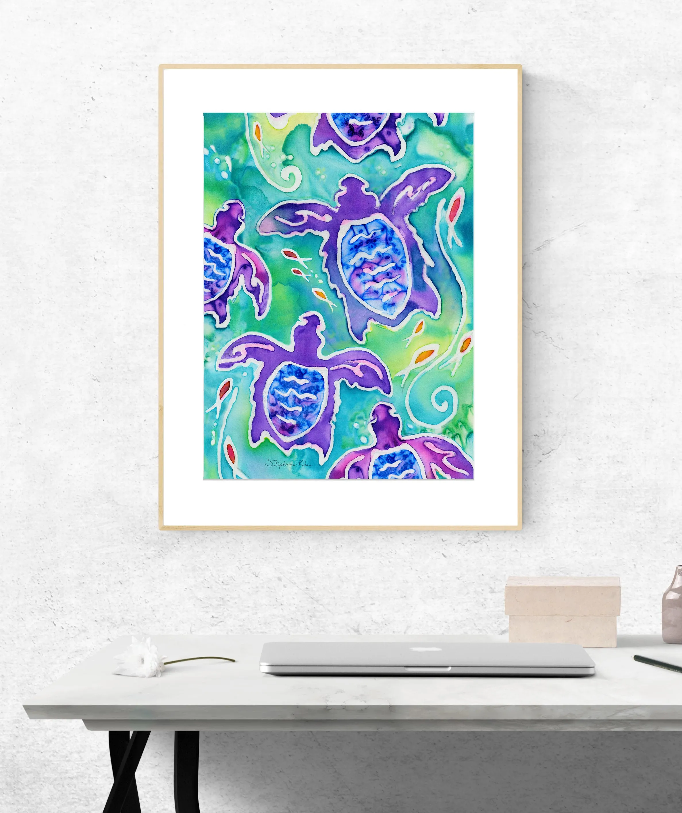 Sea Turtle Swim Print