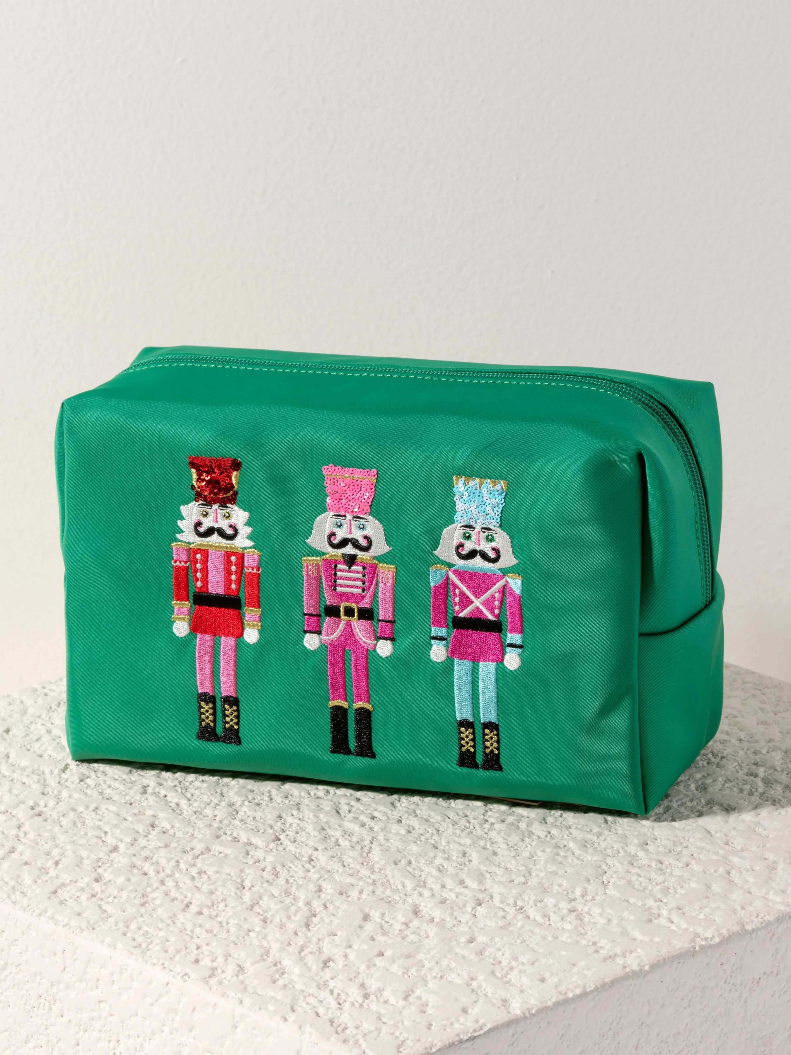 Shiraleah Cara Nutcracker Zip Pouch, Green