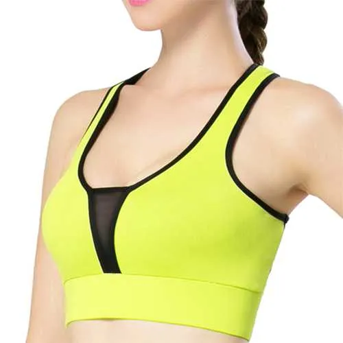 Shockproof Quick Dry Sports Overhead Seamless Wireless Yoga Underwear vest Bra