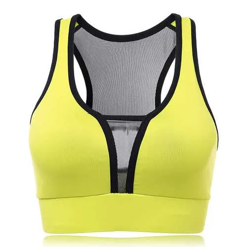 Shockproof Quick Dry Sports Overhead Seamless Wireless Yoga Underwear vest Bra