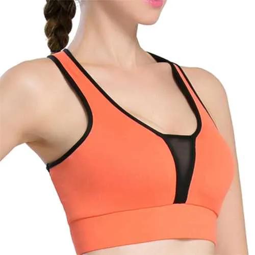 Shockproof Quick Dry Sports Overhead Seamless Wireless Yoga Underwear vest Bra