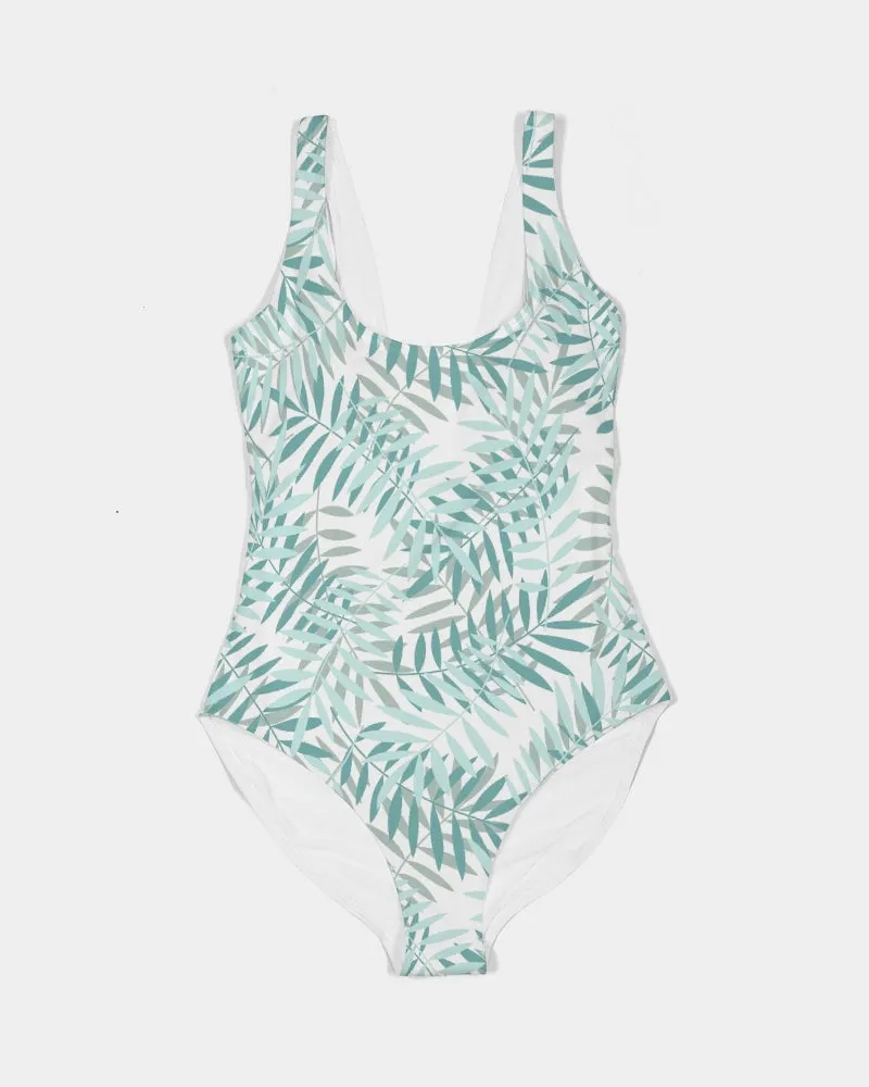 SMF Layered Palms Feminine One-Piece Swimsuit