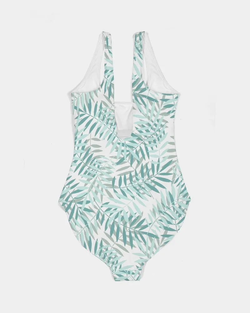 SMF Layered Palms Feminine One-Piece Swimsuit