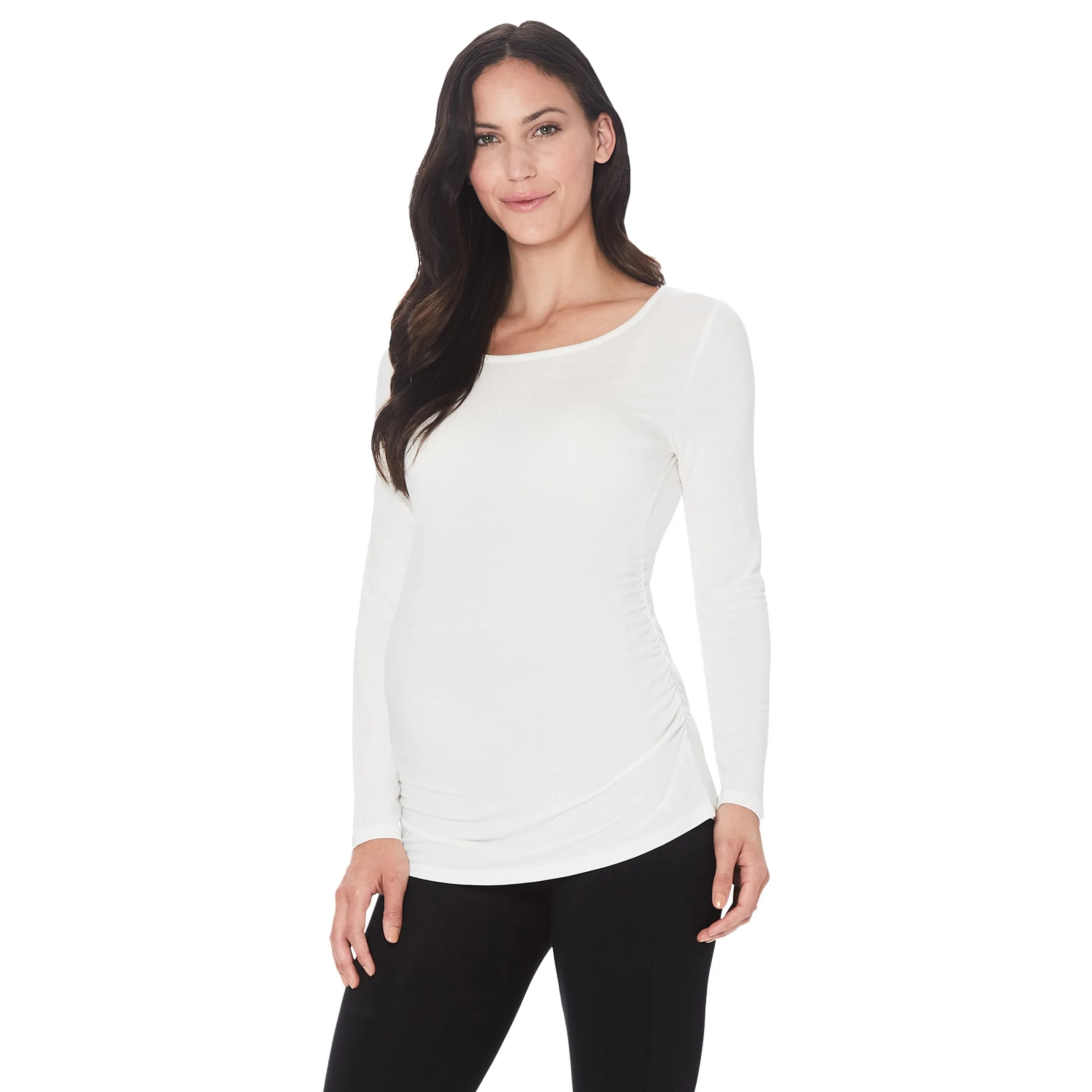 Softwear With Stretch Maternity Ballet Neck Top